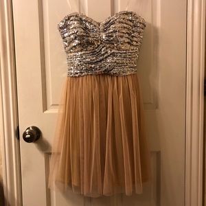 Silver and Gold Homecoming Dress